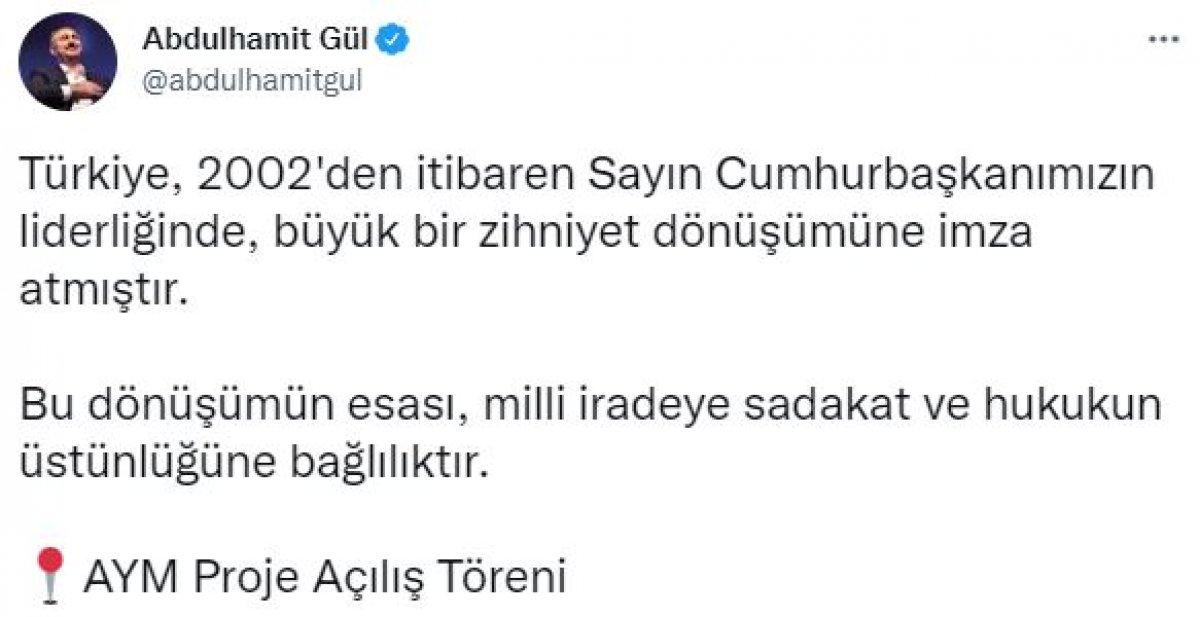 Abdulhamit Gül: Türkiye, büyük bir zihniyet dönüşümüne imza attı