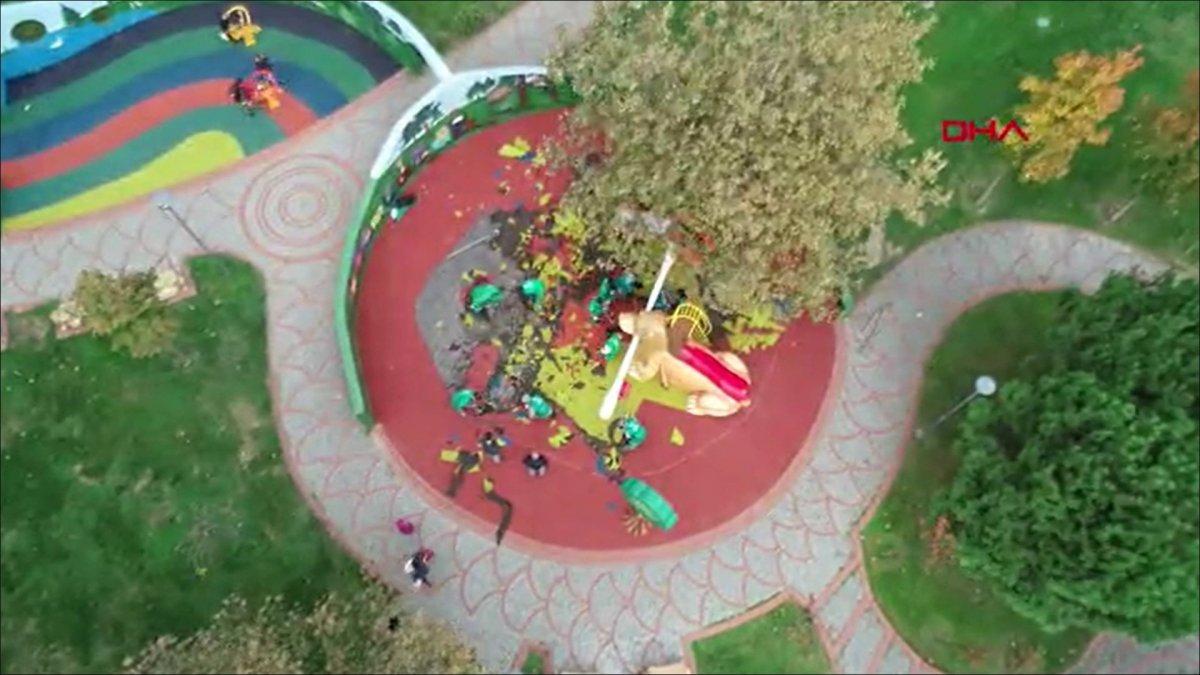 Küçükçekmece’de, çocuk parkındaki PKK/KCK sembollerine ilişkin davada hapis istemi