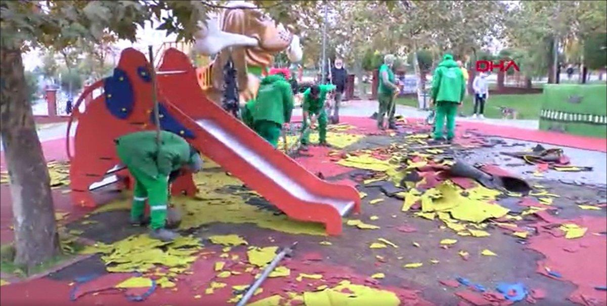 Küçükçekmece’de, çocuk parkındaki PKK/KCK sembollerine ilişkin davada hapis istemi