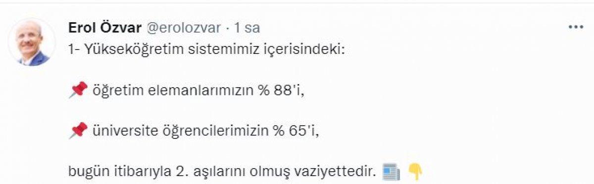 YÖK: Üniversite öğrencilerinin yüzde 65’i 2'nci doz aşılarını oldu
