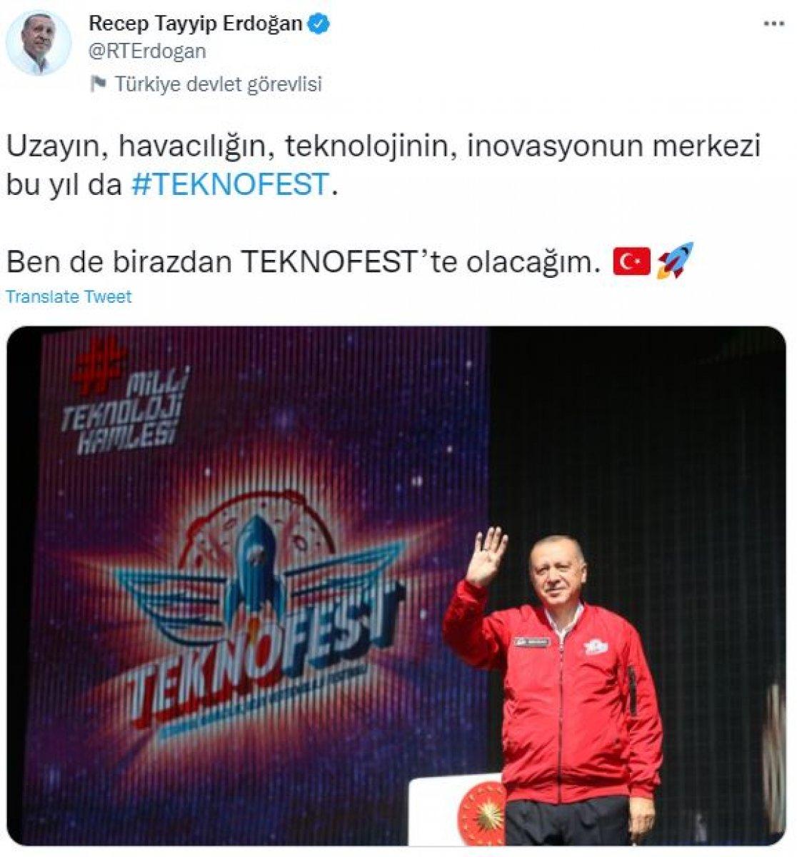 Cumhurbaşkanı Erdoğan, TEKNOFEST'e katıldı