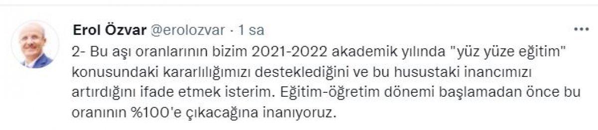 YÖK: Üniversite öğrencilerinin yüzde 65’i 2'nci doz aşılarını oldu