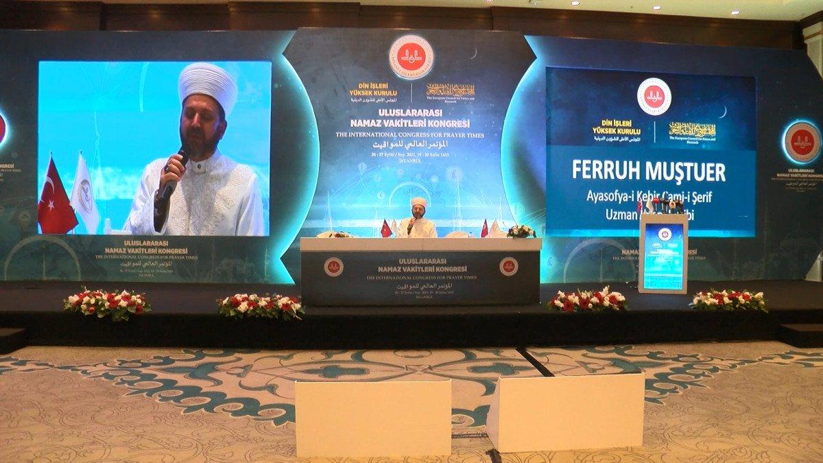 Ali Erbaş, Uluslararası Namaz Vakitleri Kongresi açılış programında konuştu