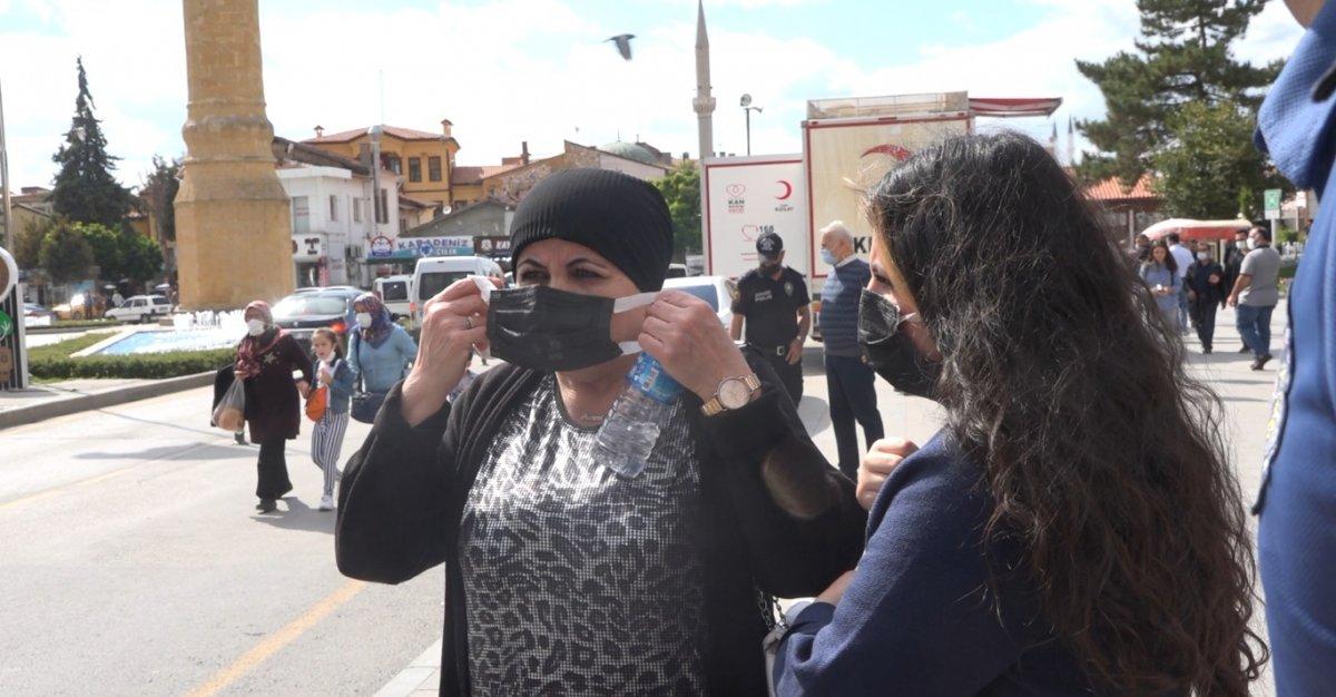 Çorum'da maske denetimi yapıldı