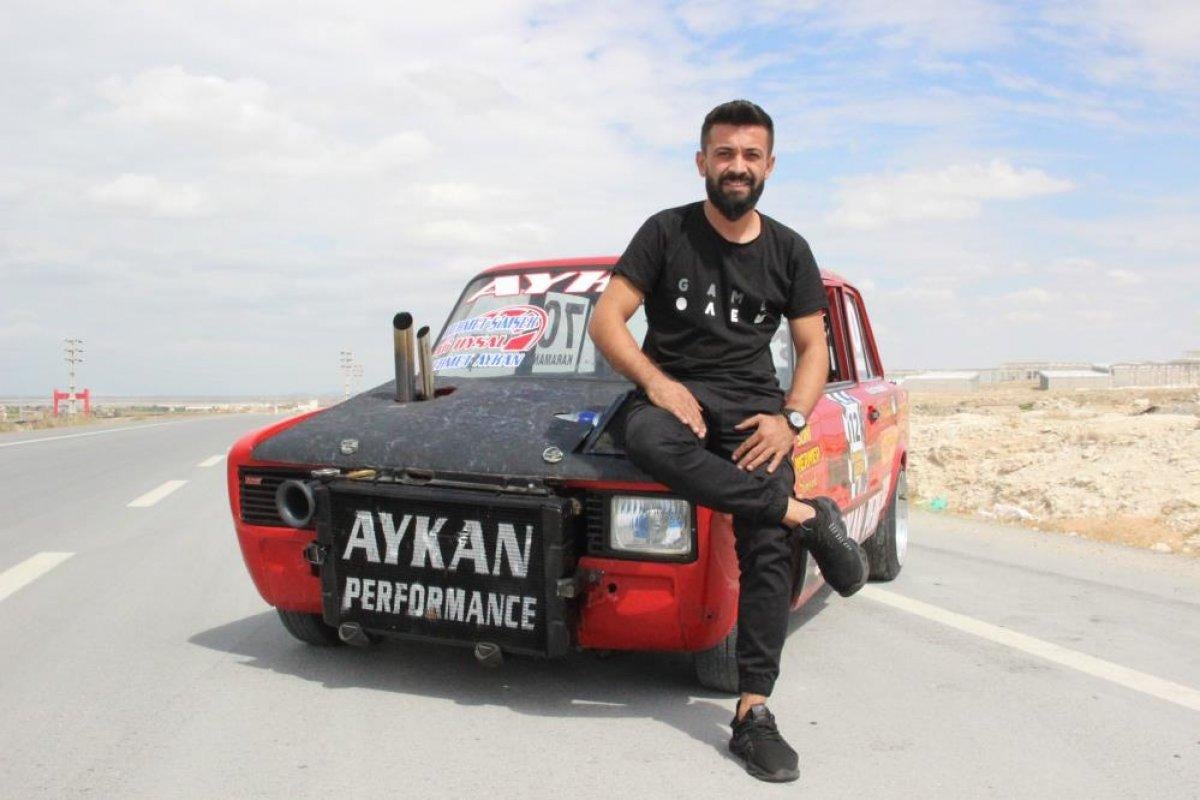 Karaman'da 20 yıl sonra bulduğu aracını modifiye ederek yarışlara katıldı