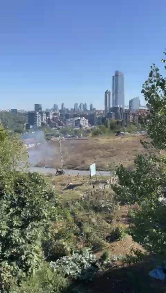 Kağıthane'de yeşil alanı kundaklayan şahıs yakalandı
