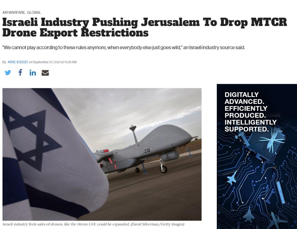 İsrail Türk SİHA'larına artan talepten endişeli