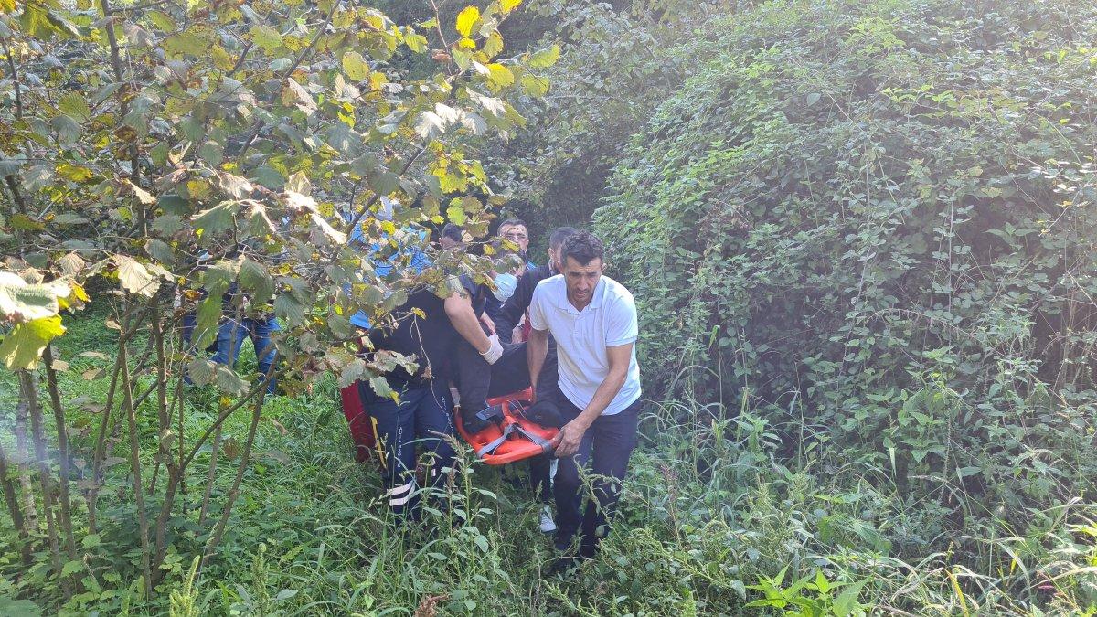 Zonguldak'ta virajı alamayan kamyonet kaza yaptı