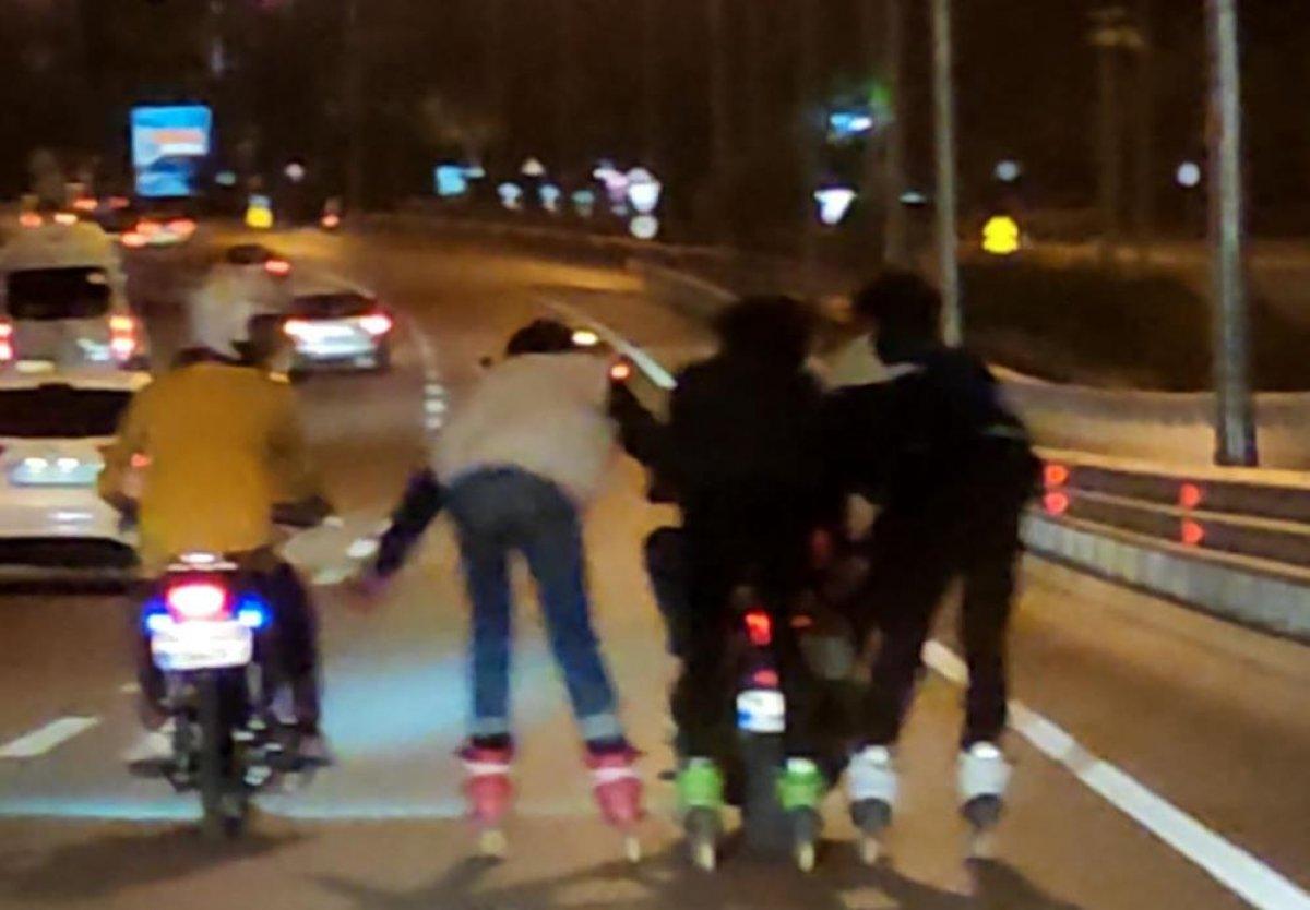 Antalya’da patenli gençler tehlikeye davetiye çıkardı