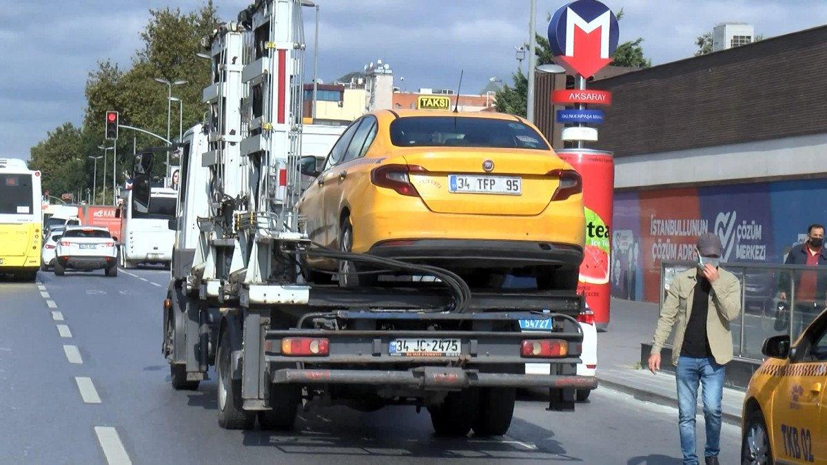 İstanbul'da taksi denetimi: 4 araç trafikten men edildi
