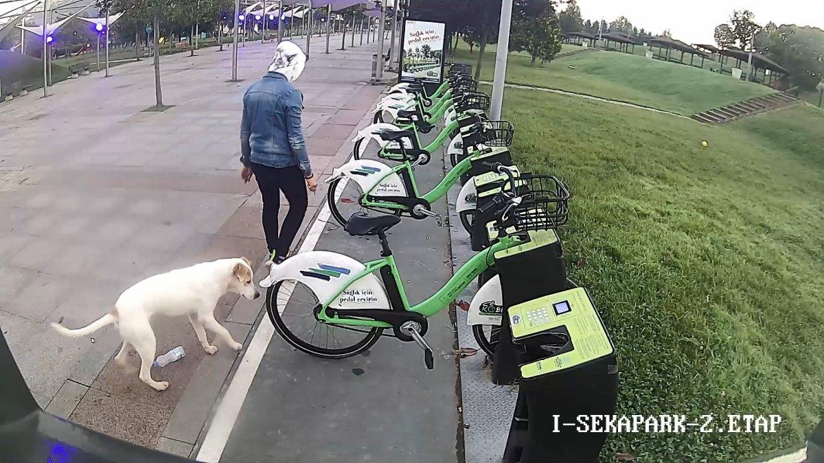 Kocaeli'deki şahıs, kiralık bisikletlerin tekerlerini patlattı