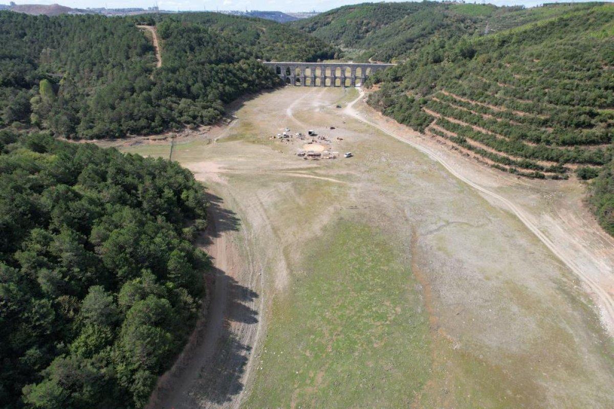 Alibeyköy Barajı adeta çöle döndü