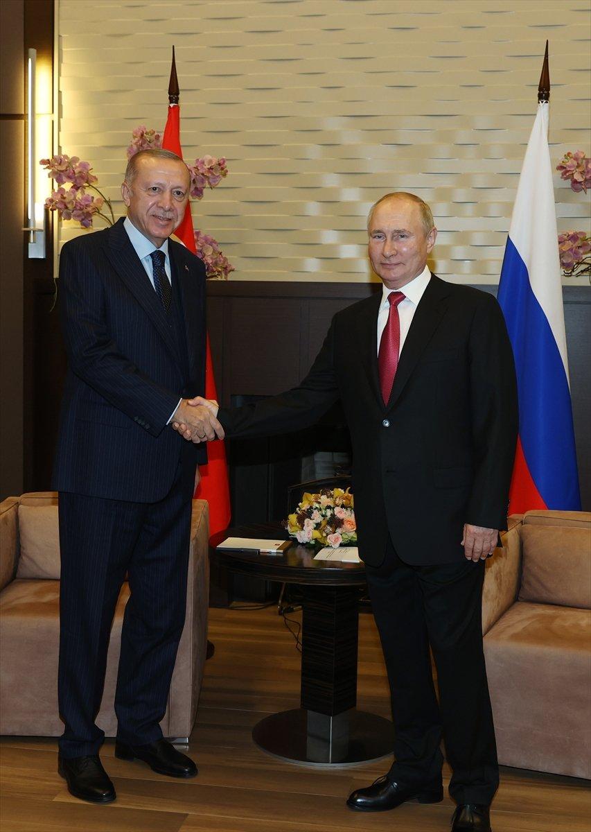 Cumhurbaşkanı Erdoğan'ın Putin'le görüşmesi sona erdi