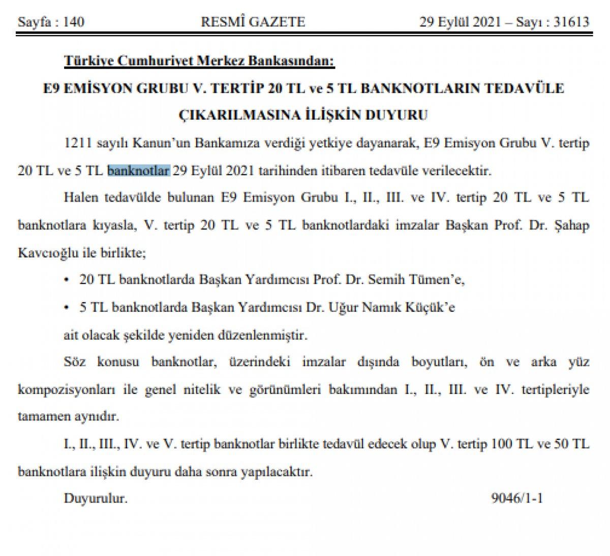 Resmi Gazete'de yayınlandı
