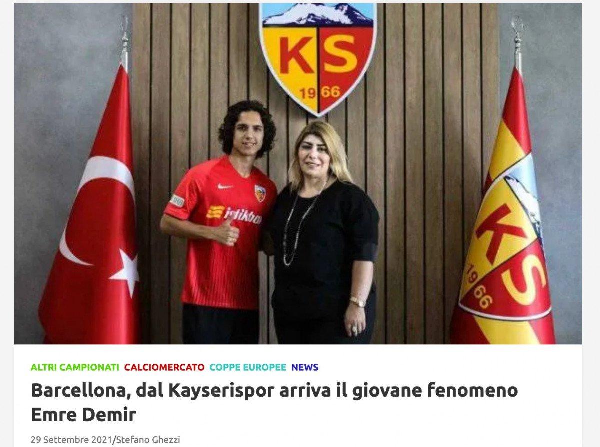 Emre Demir, İtalya'da manşetlerde
