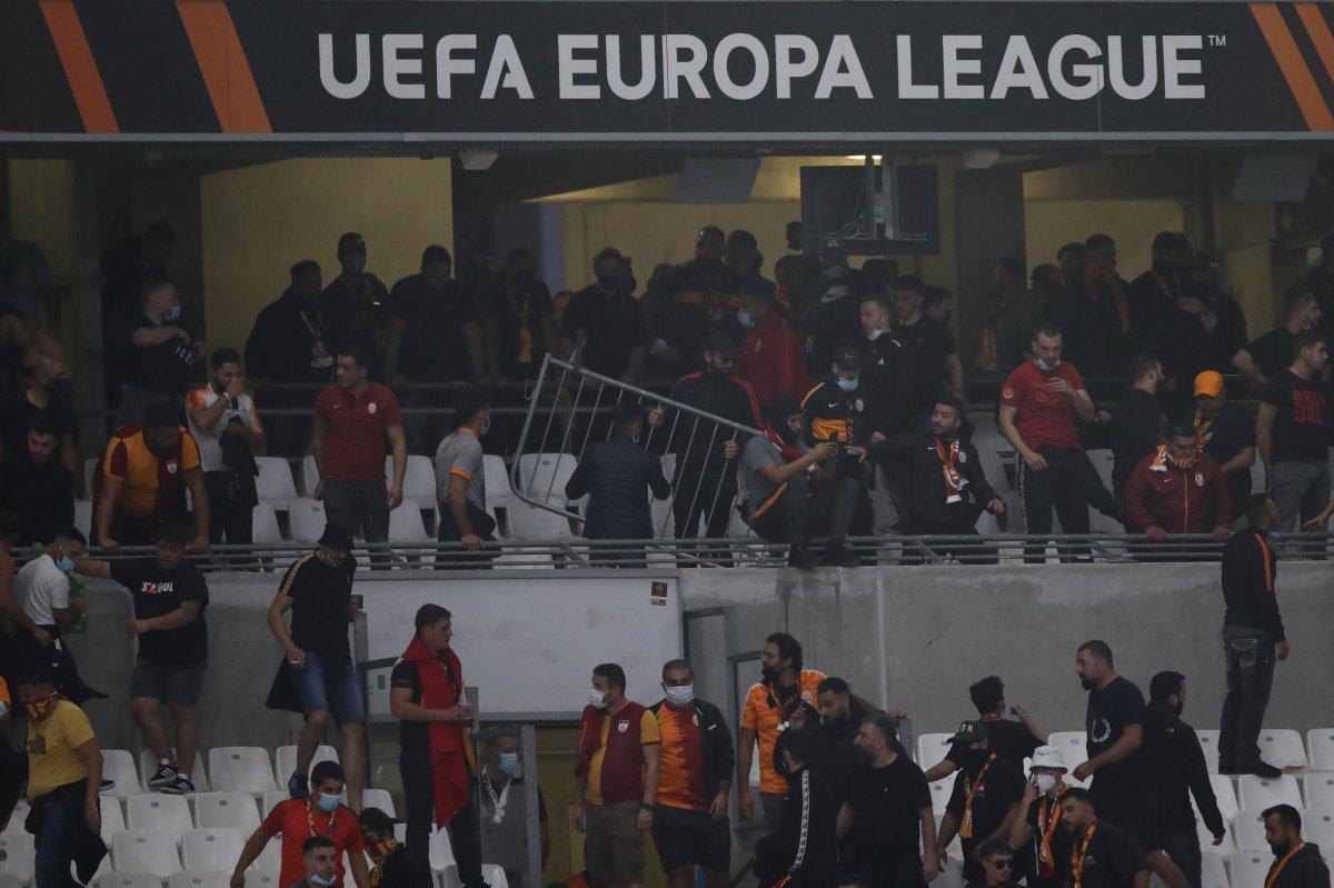 Marsilya-Galatasaray maçında olay çıktı