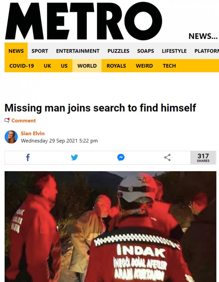 Bursa'da 'kendini arayan adam' dünya gündeminde