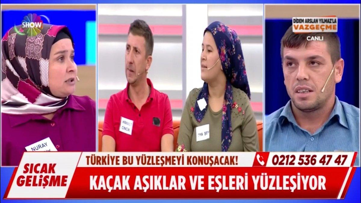 Didem Arslan'da kaçak aşıklar, eşlerinin karşısına el ele çıktı