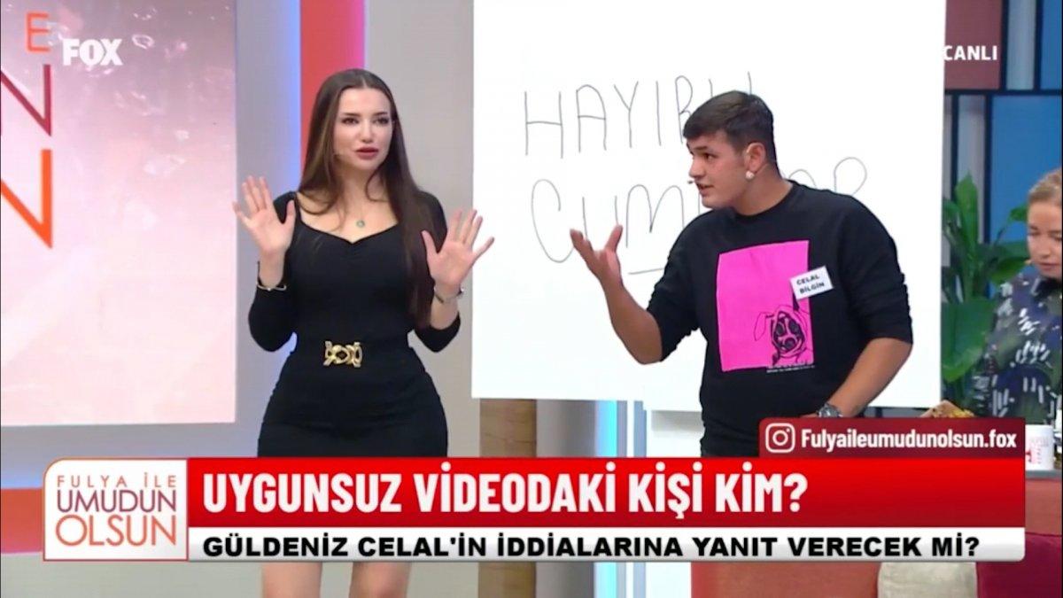 Canlı yayında karısının olduğunu iddia ettiği cinsel içerikli videoyu izletti