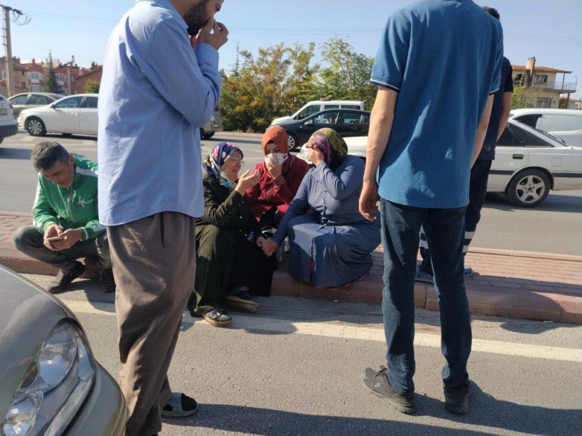 Konya'da eşini kazada kaybeden kadının feryadı yürek burktu