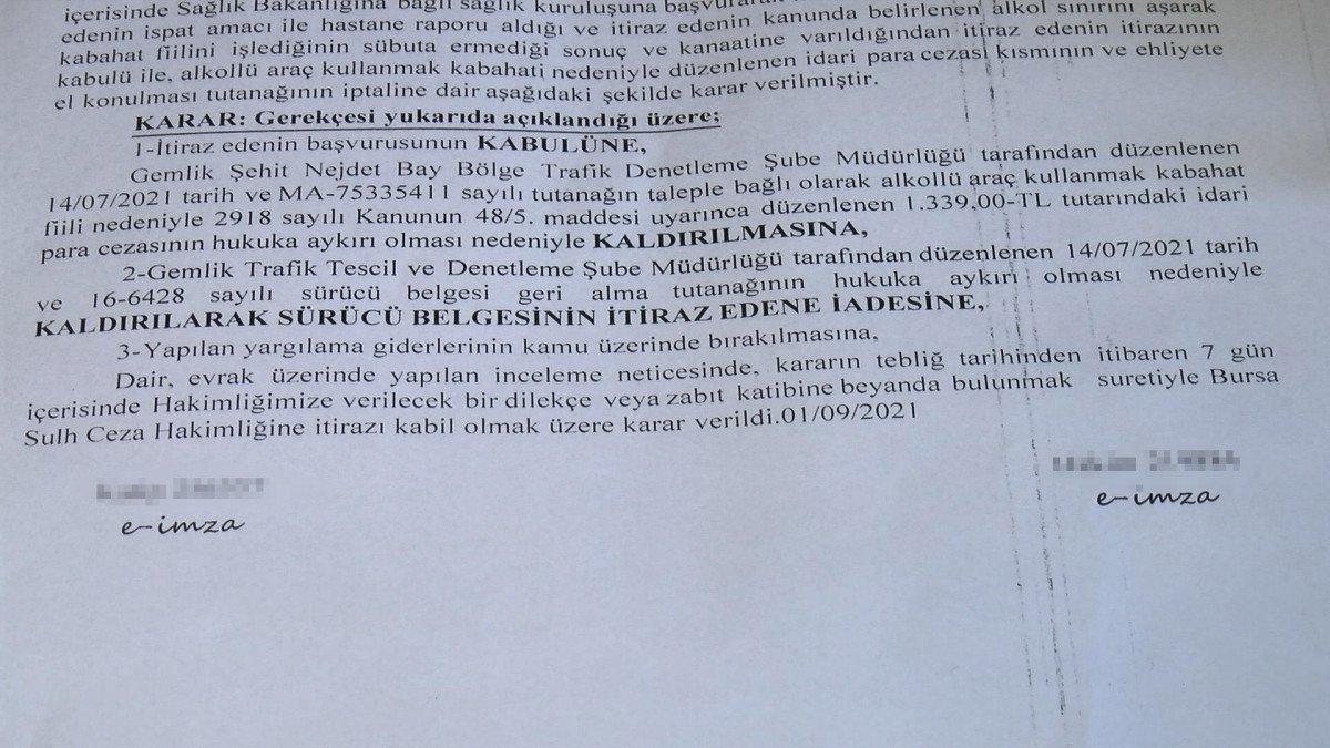 Bursa’da, kullandığı gargara nedeniyle 1.03 promil alkollü çıktı