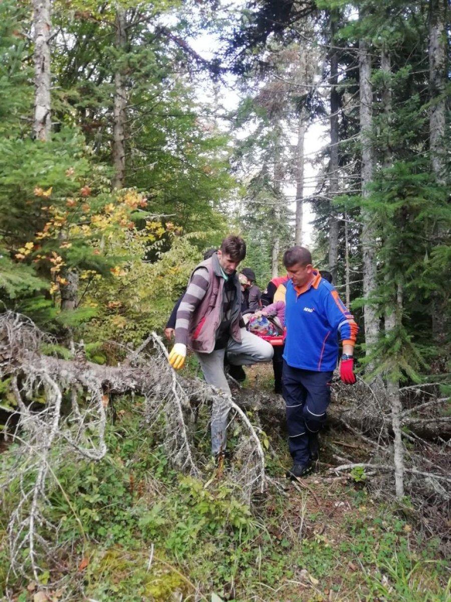 Karabük'te mantar toplarken düşüp ayağını kırdı, imdadına ekipler yetişti