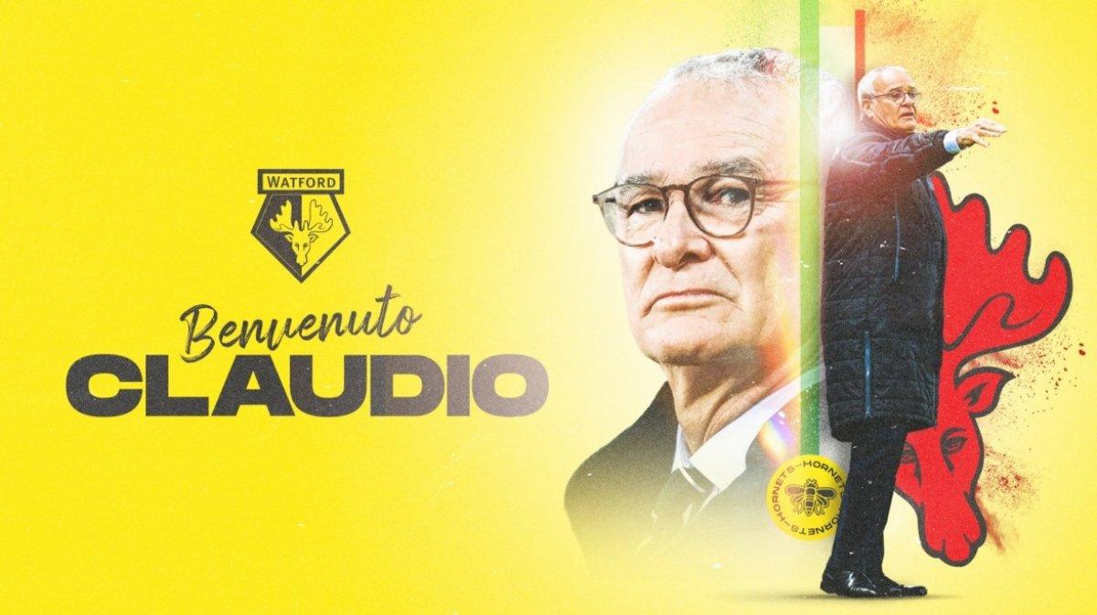 Watford'da teknik direktörlüğe Ranieri getirildi
