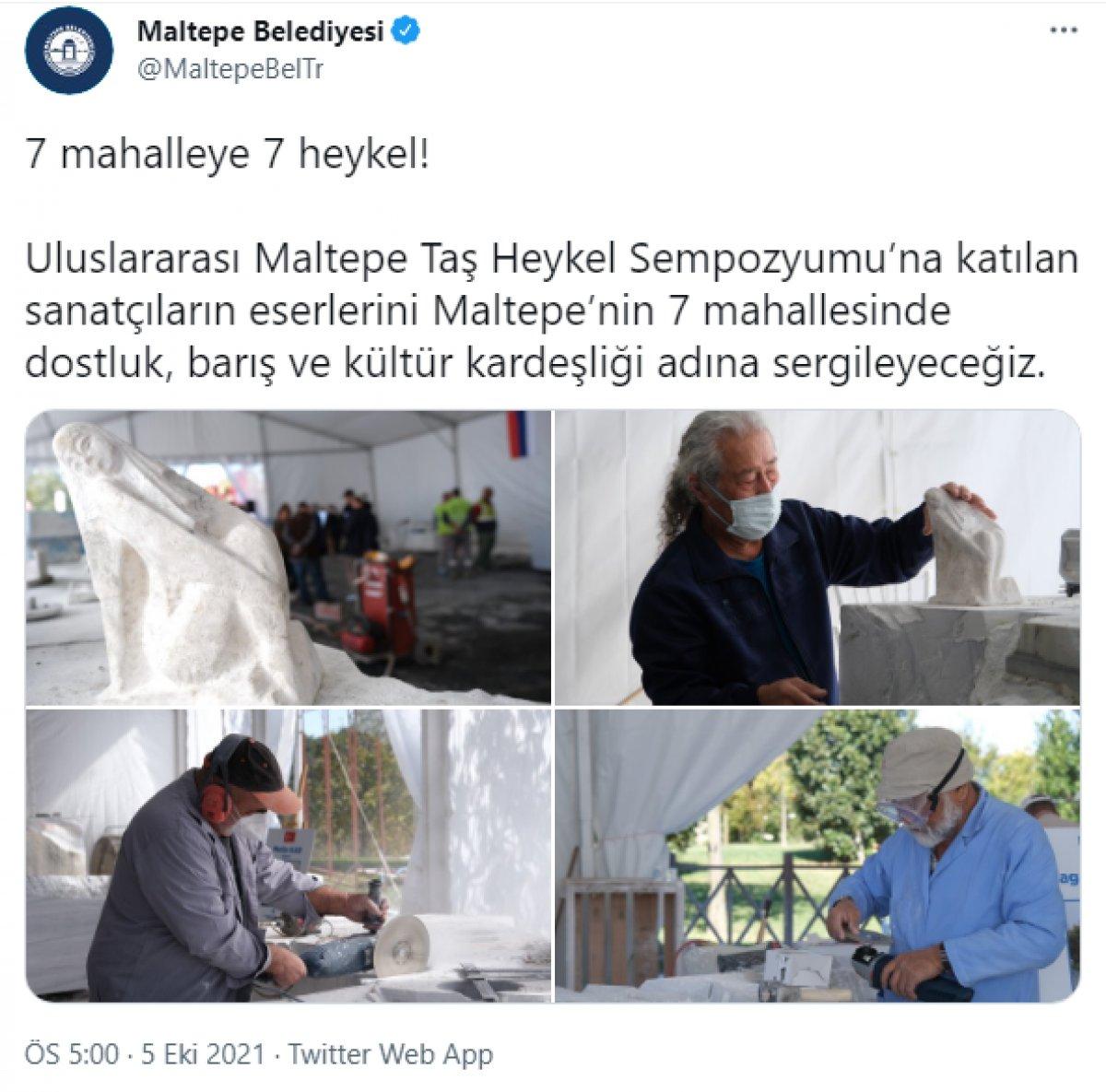 Maltepe Belediyesi, Uluslararası Taş Heykel Sempozyumu'nu başlattı