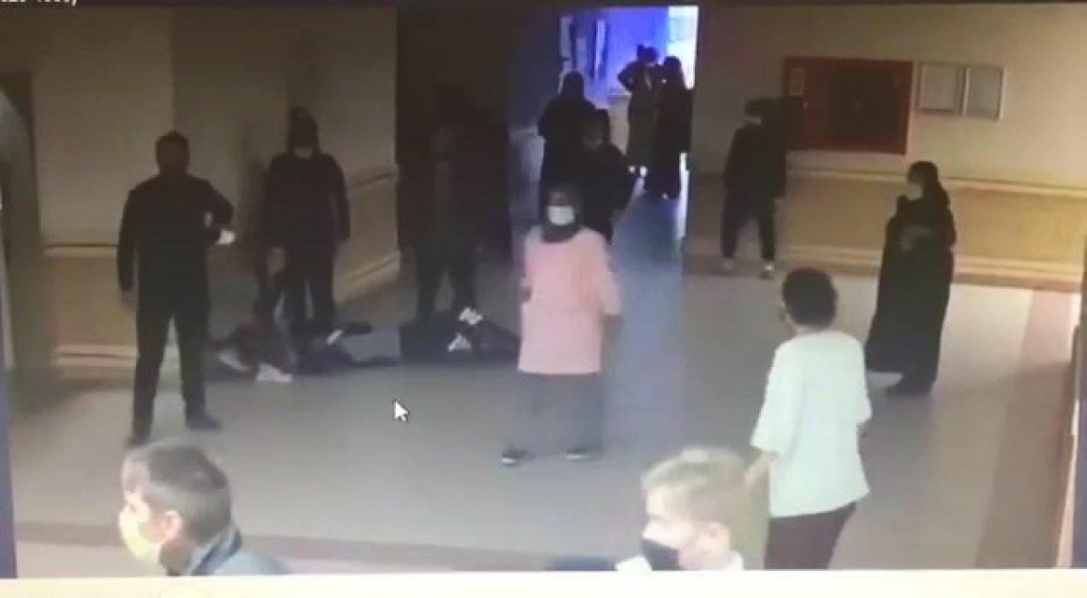 Kocaeli'de, hasta yakını güvenlik görevlisini darbetti