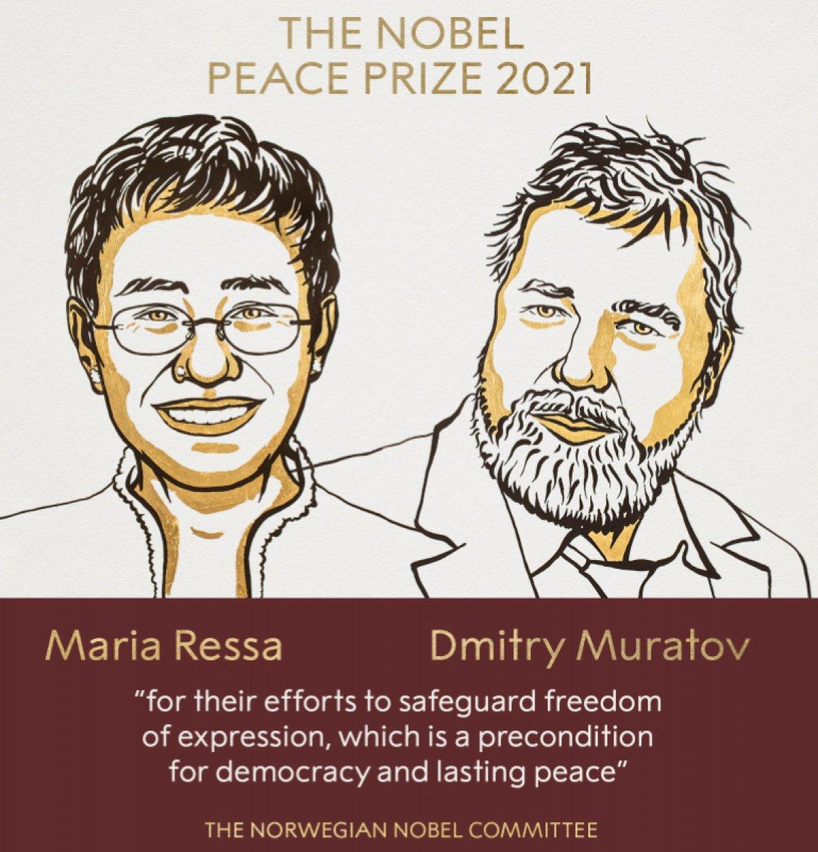 2021 Nobel Barış Ödülü sahiplerini buldu