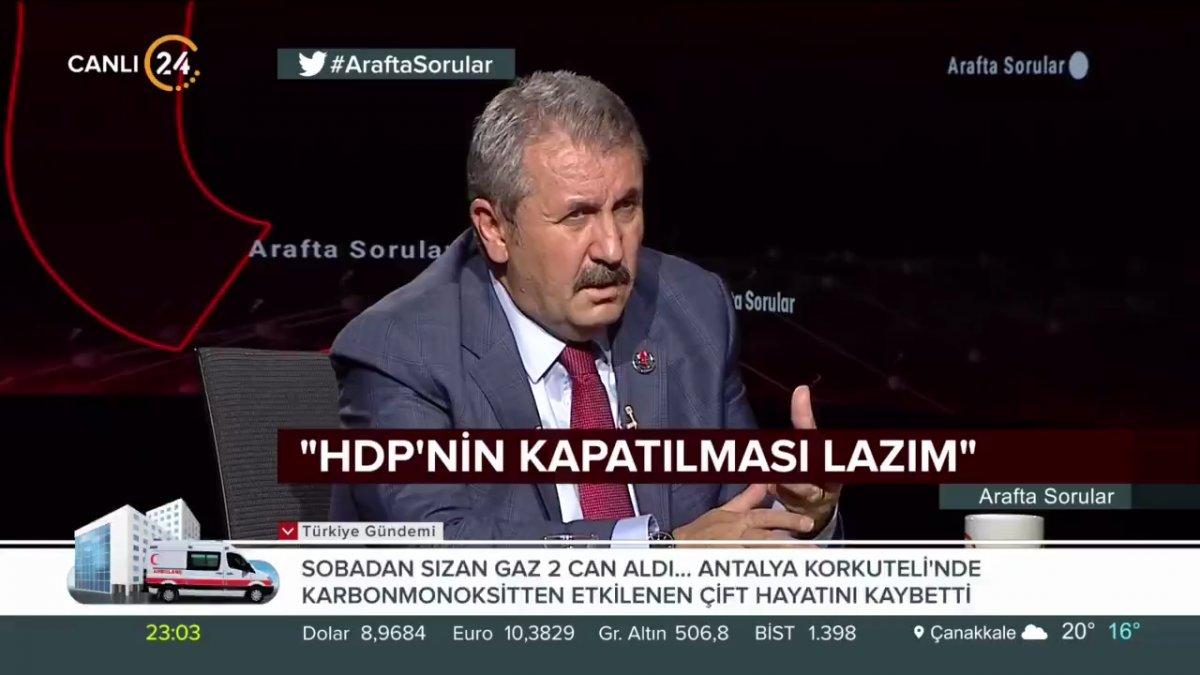 Mustafa Destici: Devlet, teröristlerin hiçbir kuruluşuna müsaade etmemeli