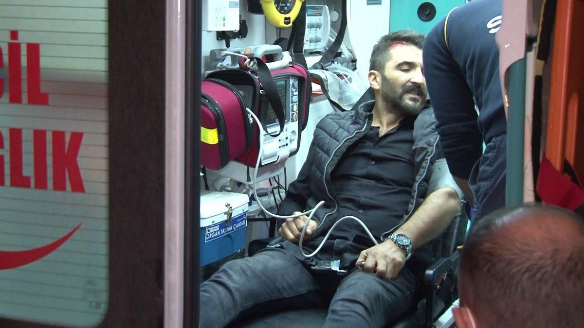 TEM otoyolunda ticari taksi, karpuz taşıyan kamyonete çarptı