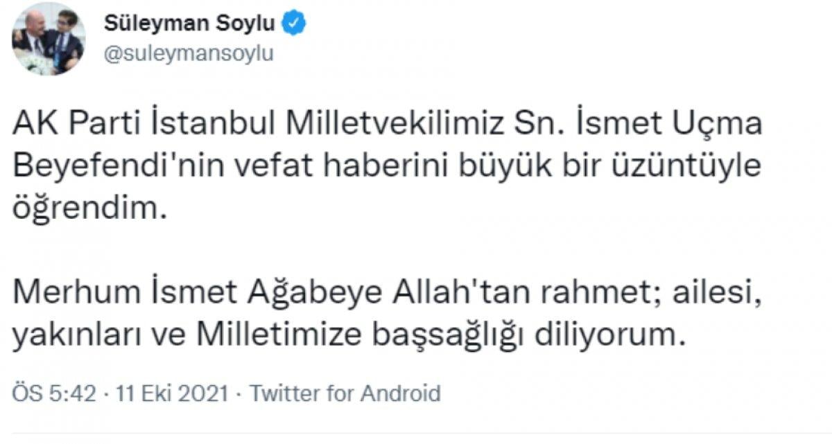 AK Parti Milletvekili İsmet Uçma hayatını kaybetti
