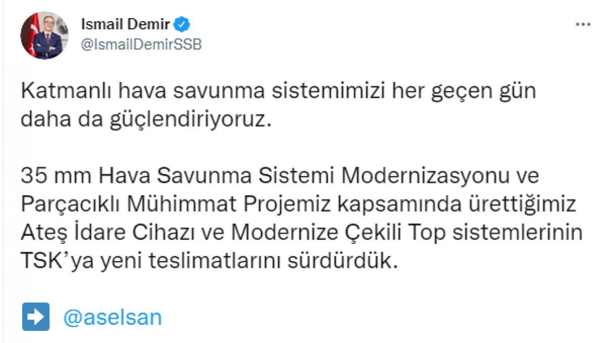 Ateş İdare Cihazı ve Modernize Çekili Top'un TSK'ya yeni teslimatı yapıldı