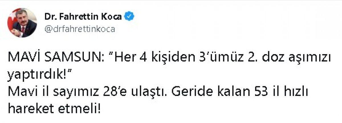 Koronavirüs aşılamasında mavi kategorideki il sayısı 28'e çıktı