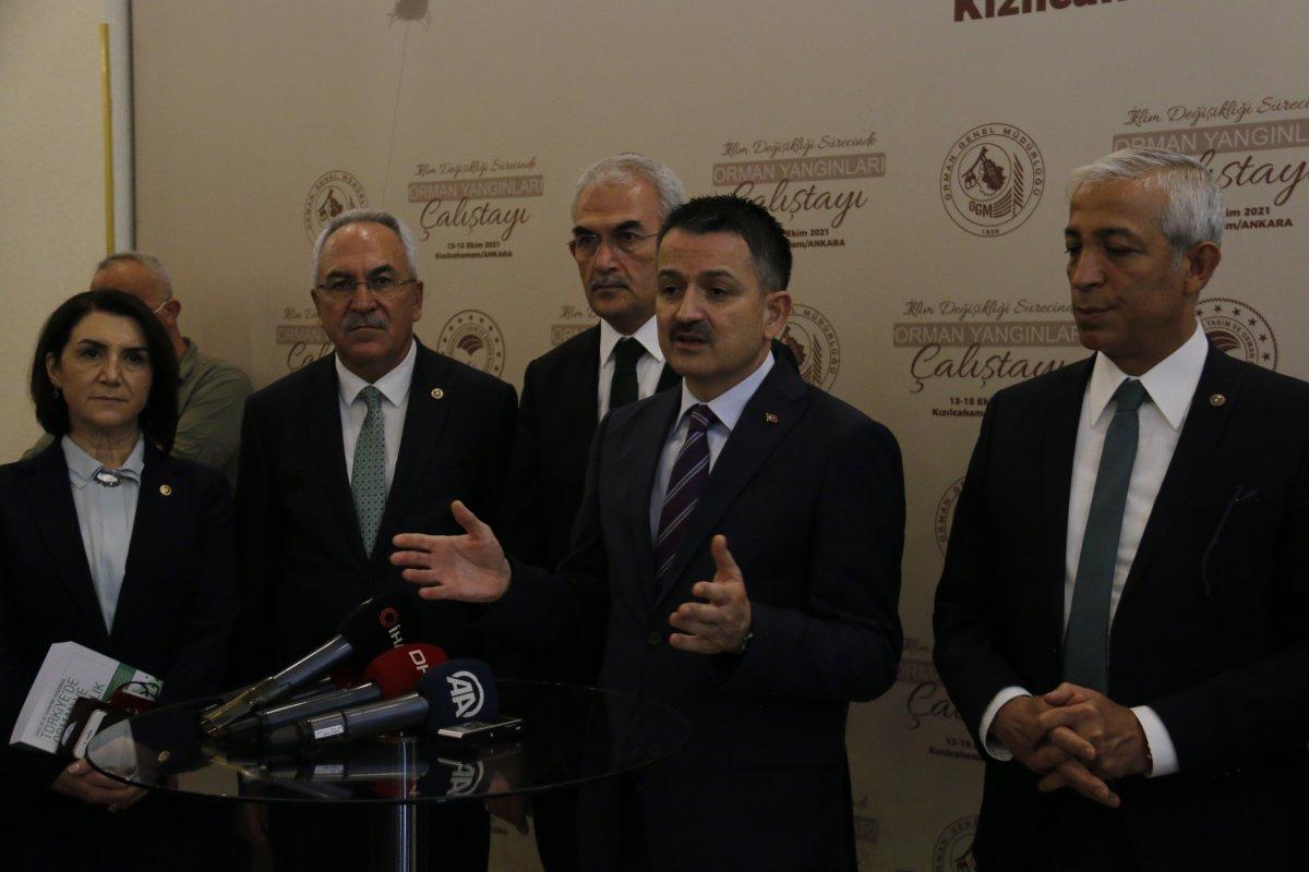 Bekir Pakdemirli: Yanan alanları tekrar ağaçlandıracağız