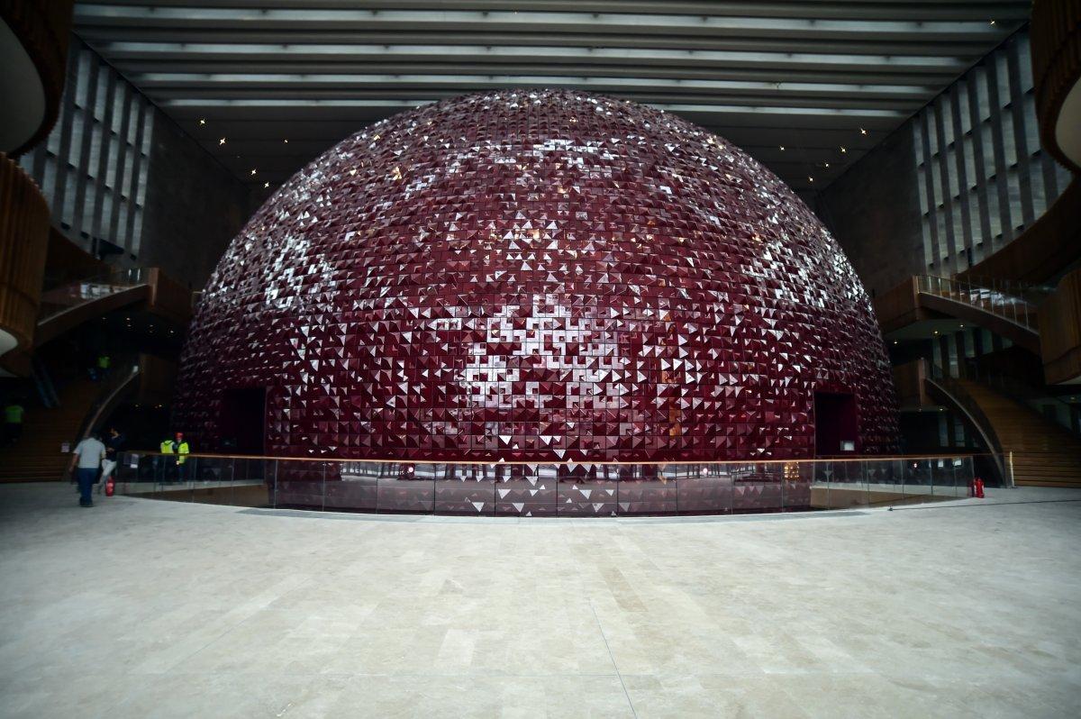 Taksim'deki AKM'nin, açılışa yakın son hali görüntülendi