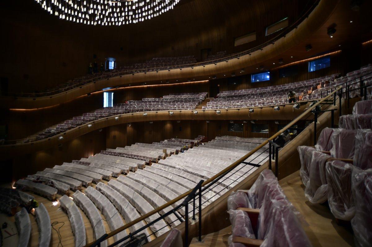Taksim'deki AKM'nin, açılışa yakın son hali görüntülendi