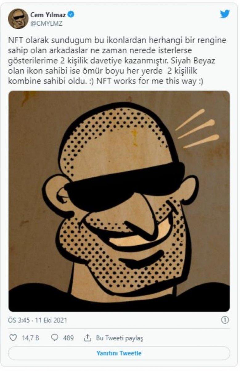 Cem Yılmaz'ın 3 NFT'si 220 bin liraya satıldı