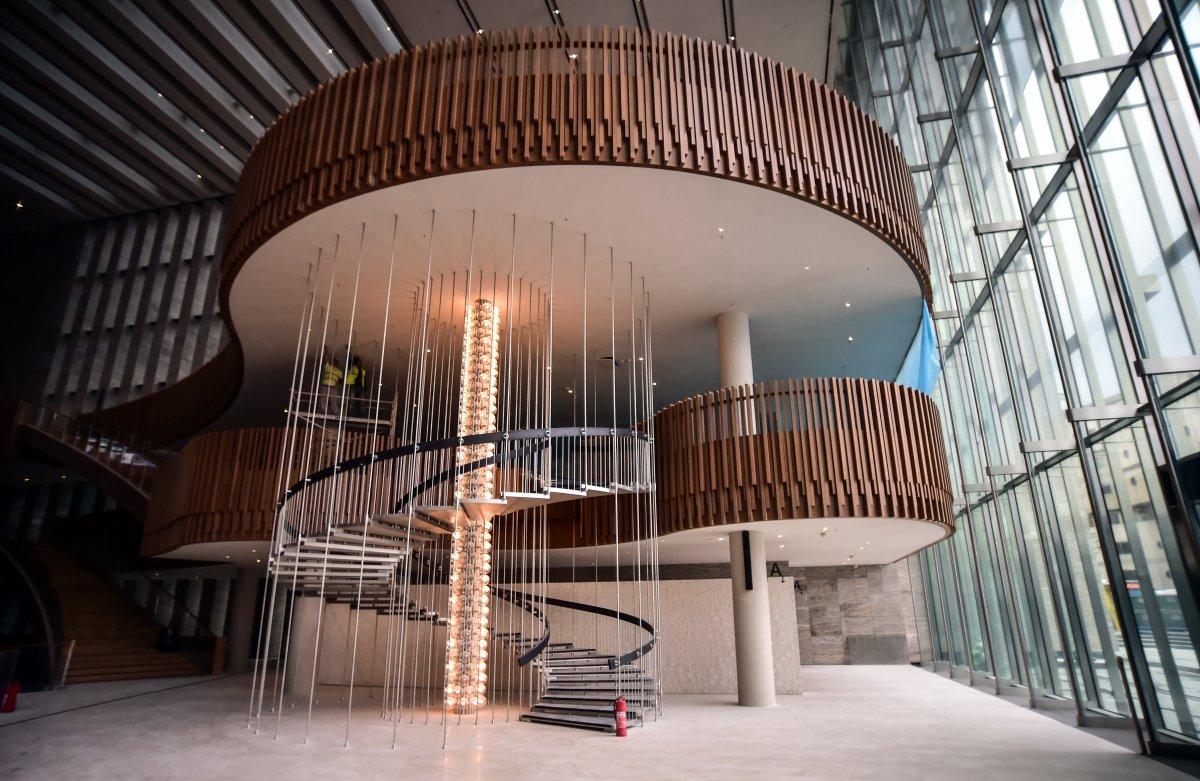 Taksim'deki AKM'nin, açılışa yakın son hali görüntülendi