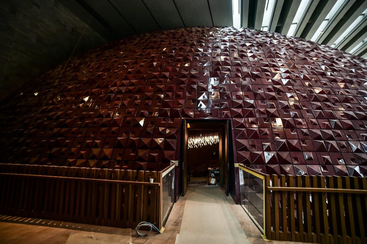 Taksim'deki AKM'nin, açılışa yakın son hali görüntülendi