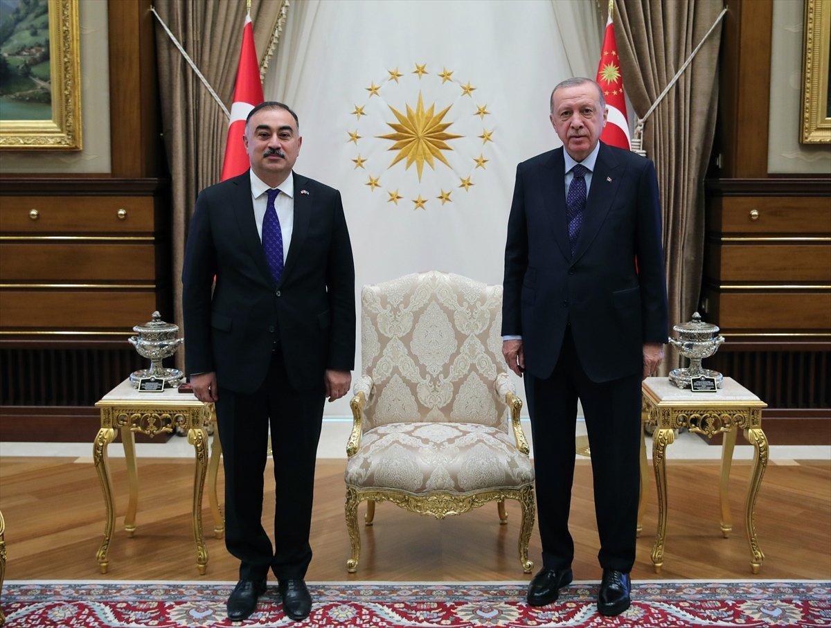 Azerbaycan'ın Ankara Büyükelçisi Mammadov, Erdoğan'a güven mektubu sundu