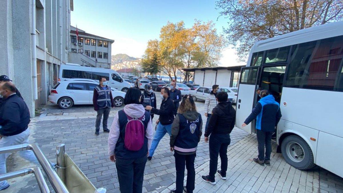 Zonguldak'ta Çekirge Operasyonu’nda şüpheliler adliyeye sevk edildi