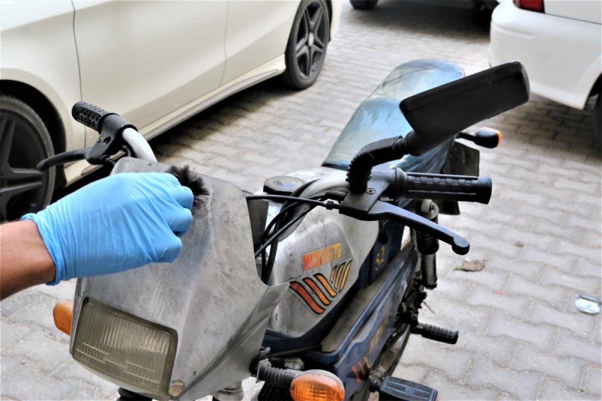 Antalya'da acemi motosiklet hırsızının kaçışı kısa sürdü