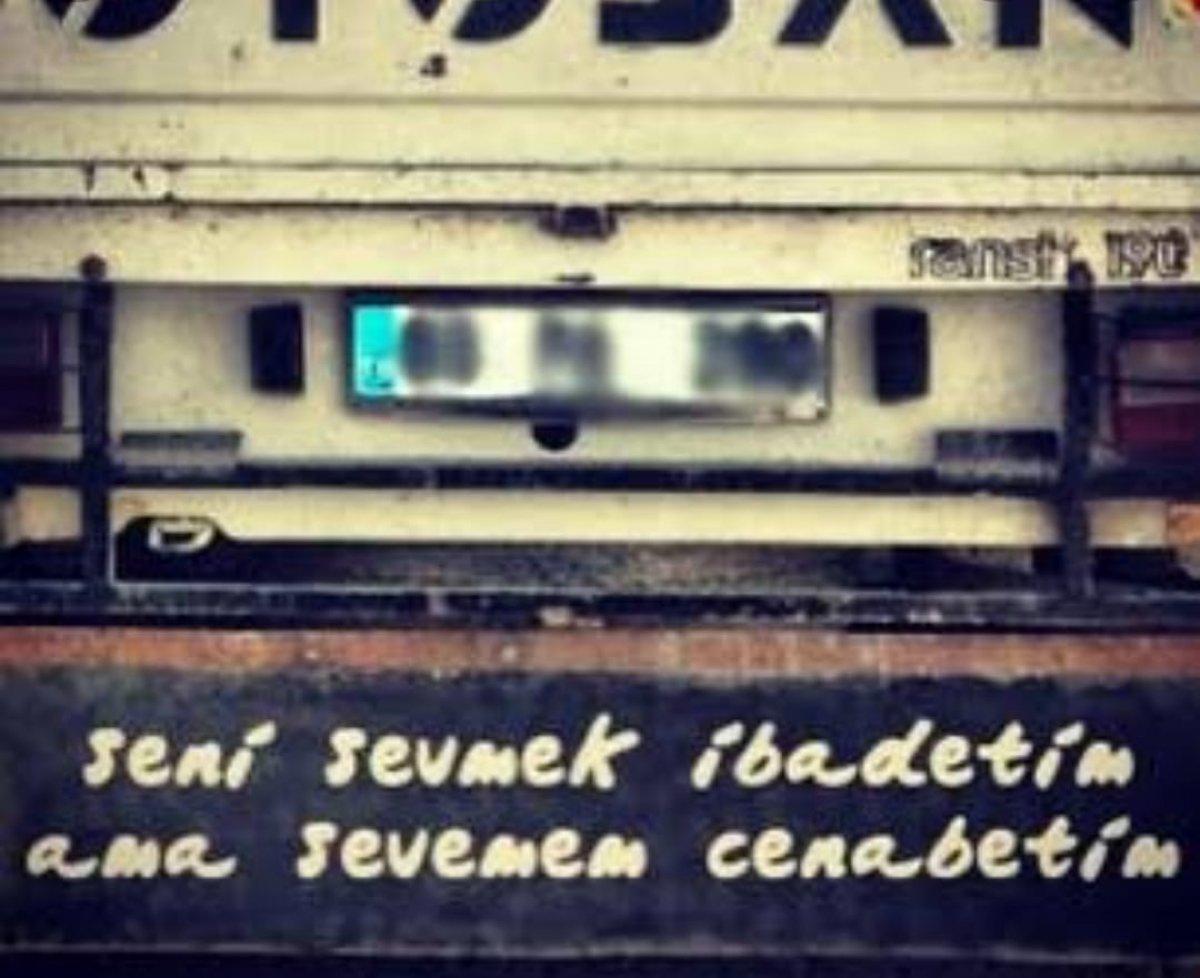 Bir zamanlar kamyon arkası yazılar vardı