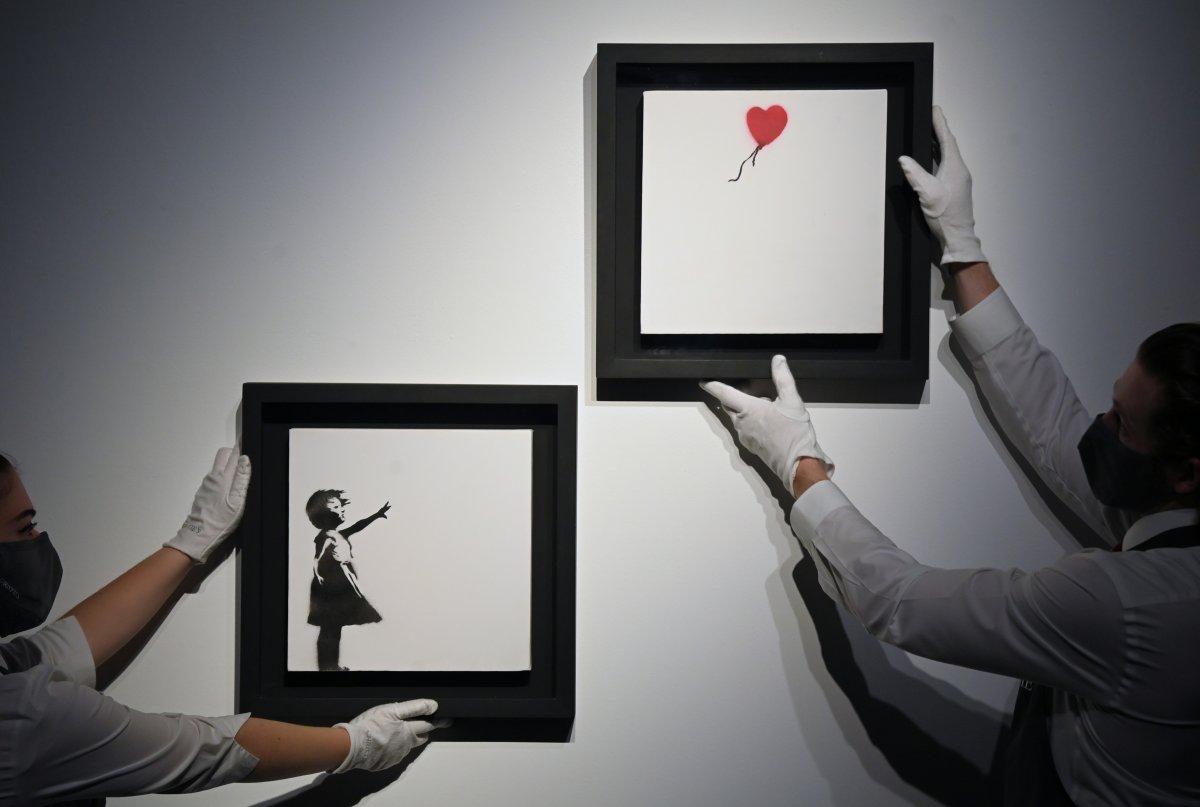 Banksy'nin parçalanan eseri, 18.5 milyon sterline satıldı