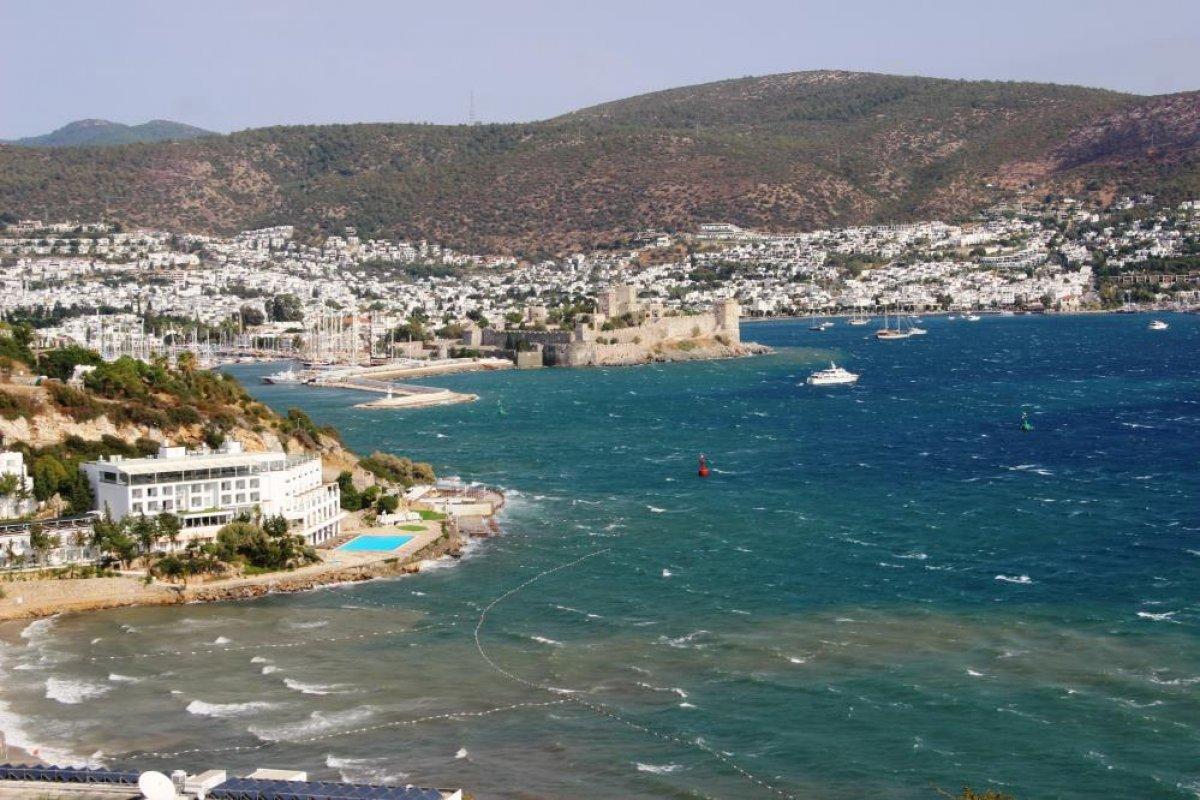 Bodrum'da 70 kilometrelik fırtına çıktı