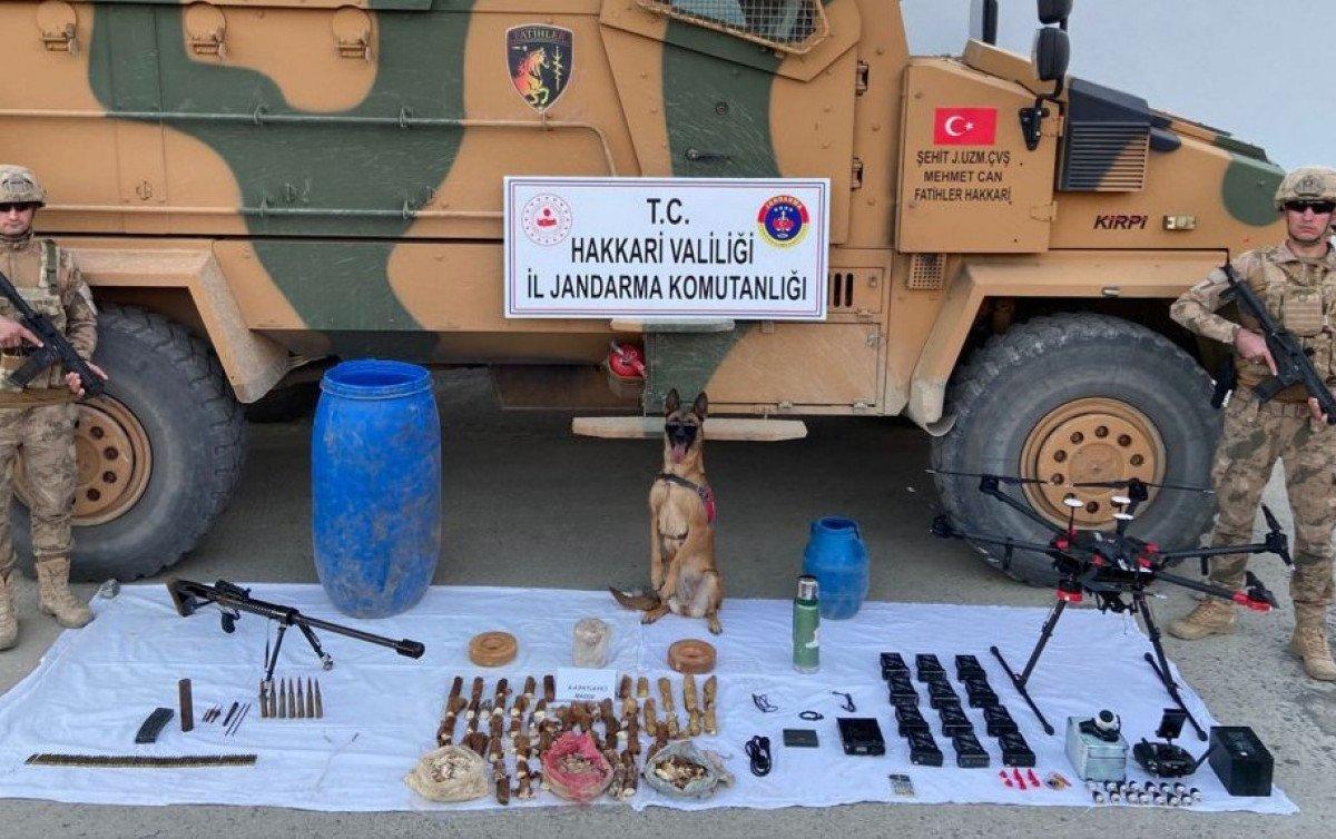 Hakkari'de PYD/YPG'ye verilen silahlar bulundu