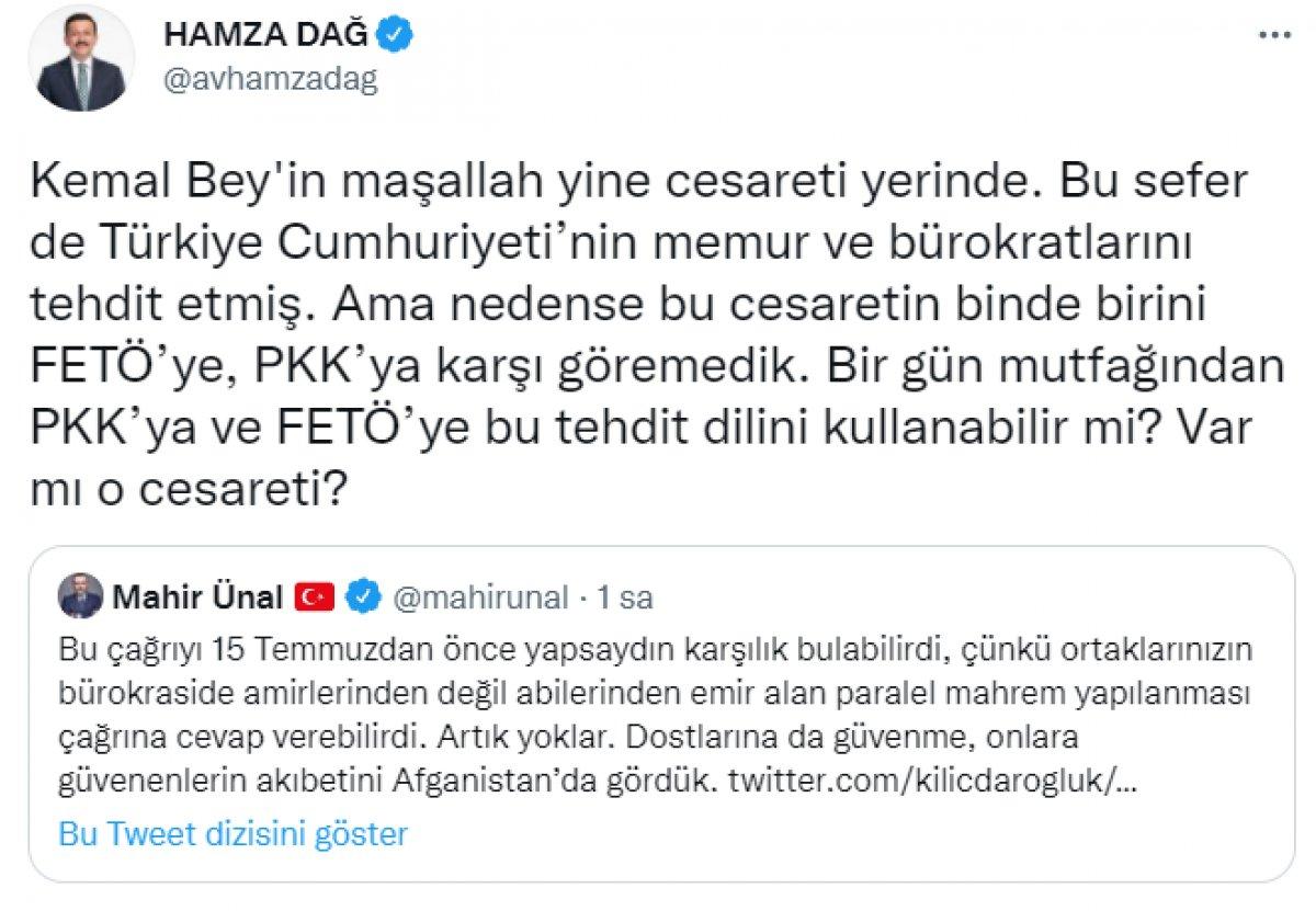 Kemal Kılıçdaroğlu'nun açıklamasına AK Parti'den peş peşe tepkiler