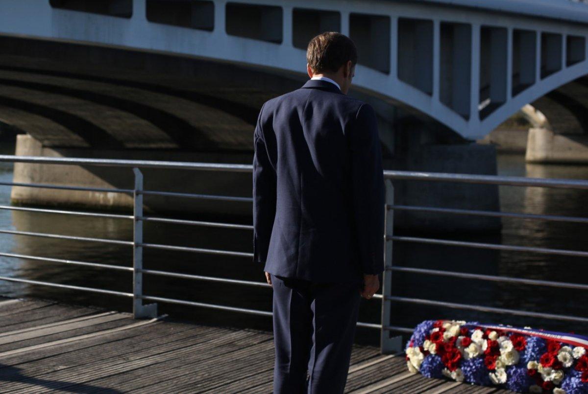 Emmanuel Macron, yüzlerce Cezayirlinin öldürüldüğü katliamın anma töreninde